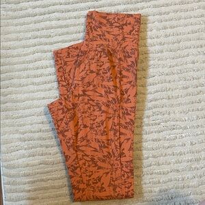 REI Orange Patterned Leggings